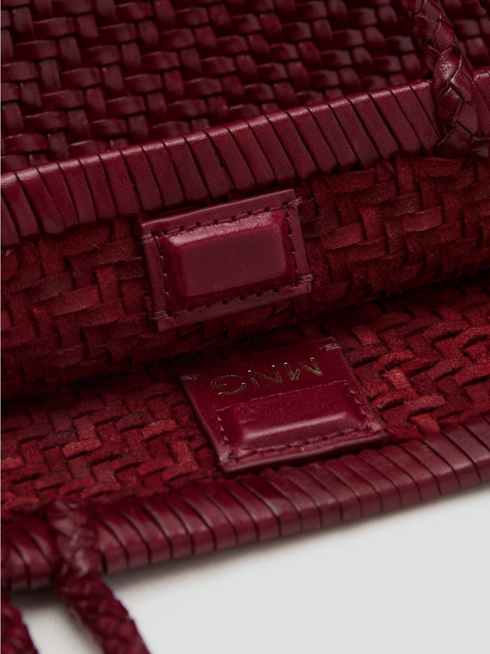 Mango Braided Genuine Leather Bag - Picture 2 of 5
